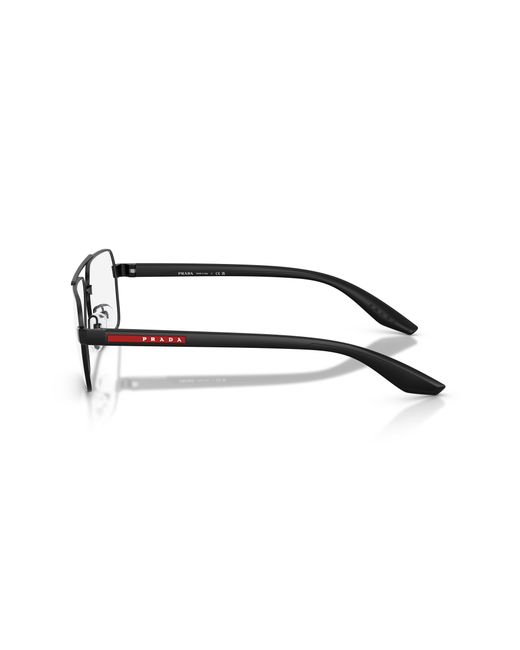 Prada Linea Rossa Black Ps 51Tv 1Bo1O1 Optical Frames Metal Transparent Squared Normal for men