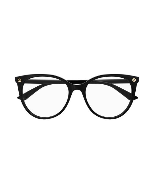 Gucci Black Gg1996O 001 Optical Frames Acetate Transparent Round