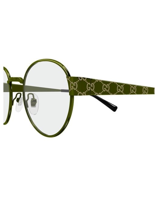 Gucci Black Gg1855O 003 Optical Frames Metal Transparent Round for men