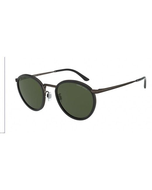 Giorgio Armani Green Ar 101M 326031 Sunglasses Metal Round Normal for men
