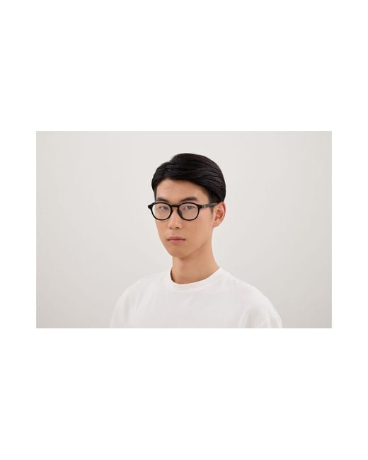Gucci Black Gg2137Ok 001 Optical Frames Acetate Transparent Round for men