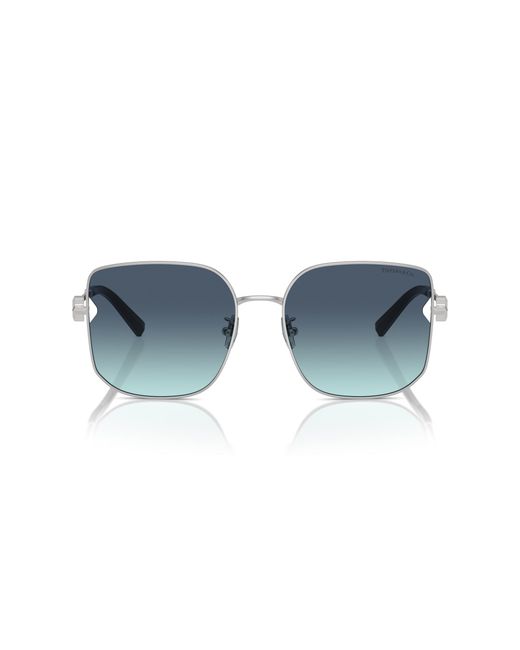 Tiffany & Co Black Tf3105D 60019S Sunglasses Steel Squared Normal Shaded