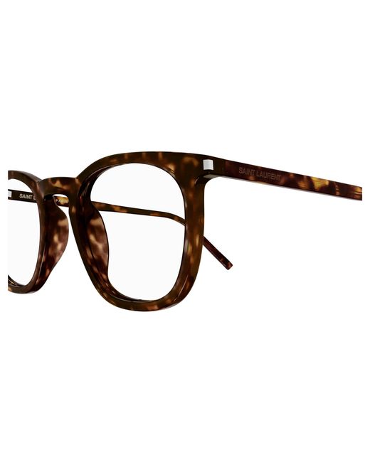 Saint Laurent Black Sl 623 Opt 002 Optical Frames Acetate Transparent Round for men