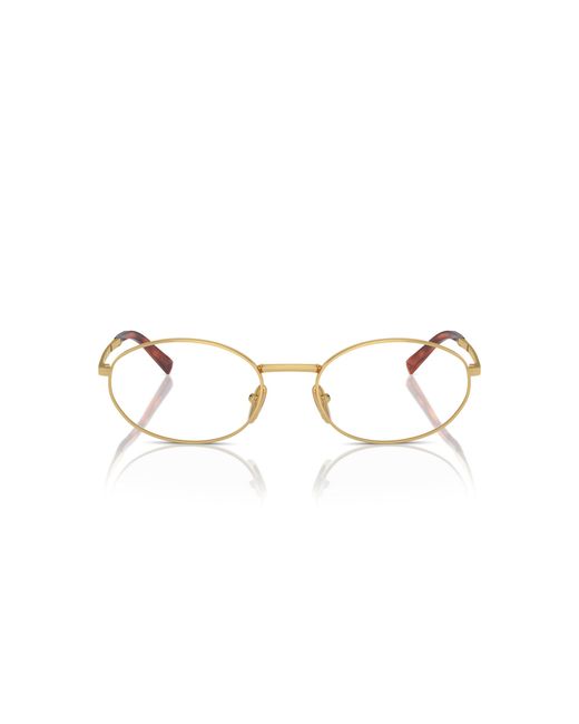 Prada Black Pr A57V 5Ak1O1 Optical Frames Metal Transparent Round Normal