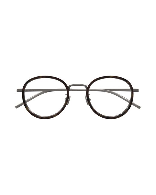 Bottega Veneta Black Bv1428Oa 002 Optical Frames Titanium Transparent Round