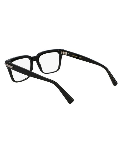 Ferragamo Black Sf3014 001 Optical Frames Acetate Squared Normal for men
