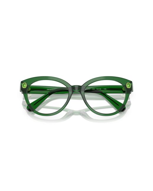 Swarovski Black Sk2037 1064 Optical Frames Acetate Round Normal