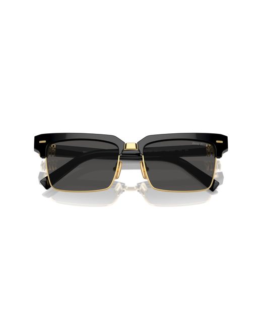 Miu Miu Black Mu 10Zs 1Ab5S0 Sunglasses Acetate Squared Normal