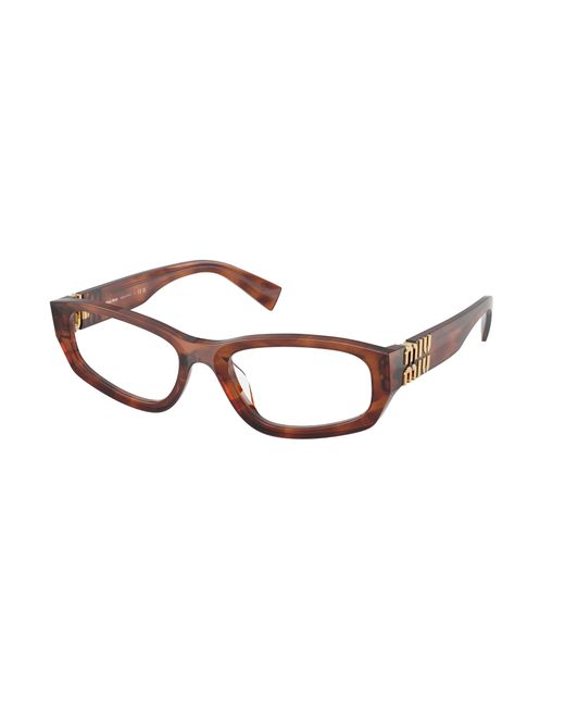 Miu Miu Black Mu 04Yv 26E1O1 Optical Frames Acetate Geometric Normal