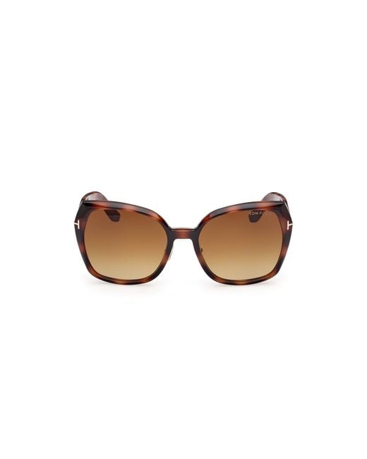 Tom Ford Black Ft1223 Plum 53F Sunglasses Metal Butterfly Normal