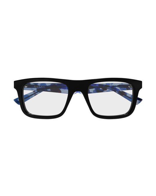 Gucci Black Gg2184O 007 Optical Frames Acetate Transparent Squared for men