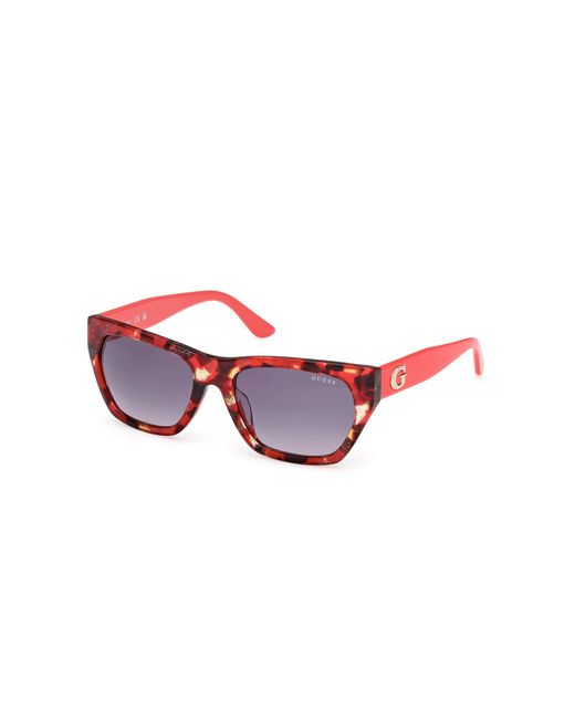 Guess Red Gu00203-H 54B Sunglasses Acetate Geometric Normal