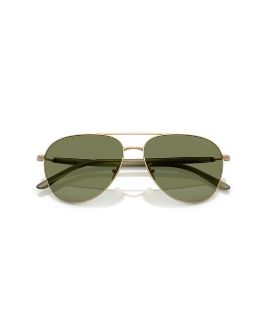 Giorgio Armani Green Ar6162 30022A Sunglasses Steel Pilot Normal for men