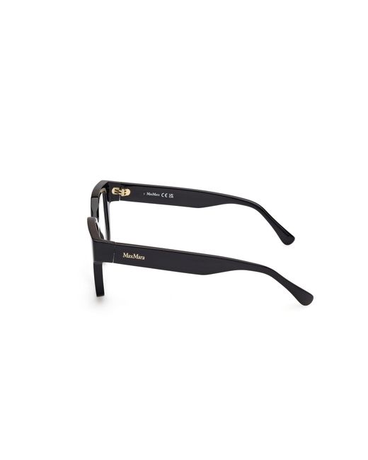 Max Mara Black Mm5184 001 Optical Frames Acetate Geometric Normal