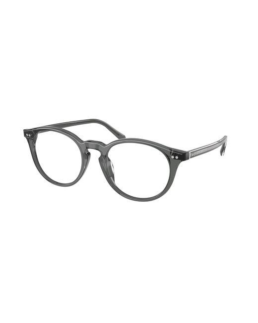 Ralph Lauren Black Rl6263U 6347 Optical Frames Acetate Transparent Round Normal for men