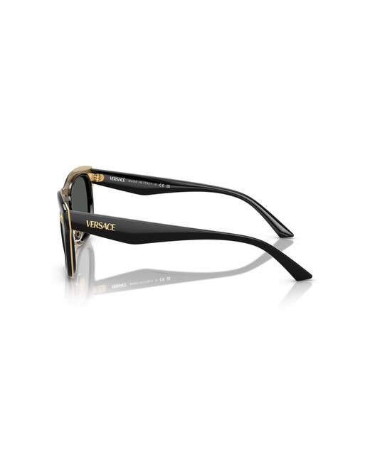 Versace Black Ve2272 Gb1/87 Sunglasses Metal Squared Normal for men