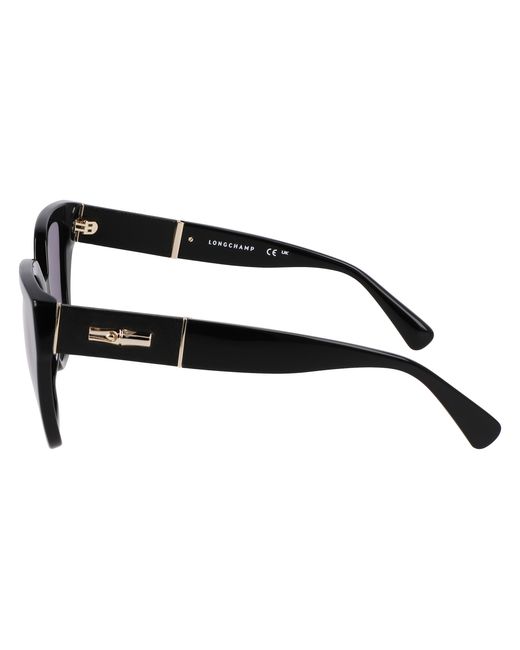 Longchamp Black Lo754Sl 001 Sunglasses Acetate Butterfly Normal Normal