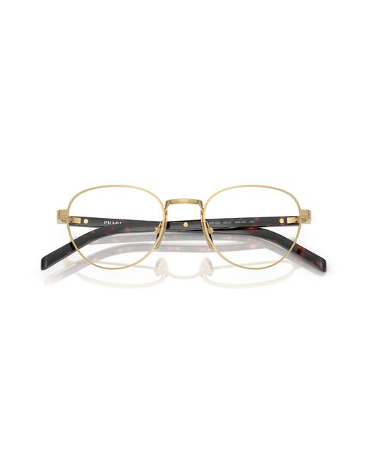 Prada Black Pr B53V 5Ak1O1 Optical Frames Metal Round Normal