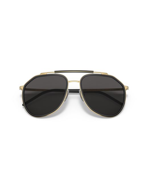 Dolce & Gabbana Black Dg2277 02/87 Sunglasses Metal Pilot Normal for men