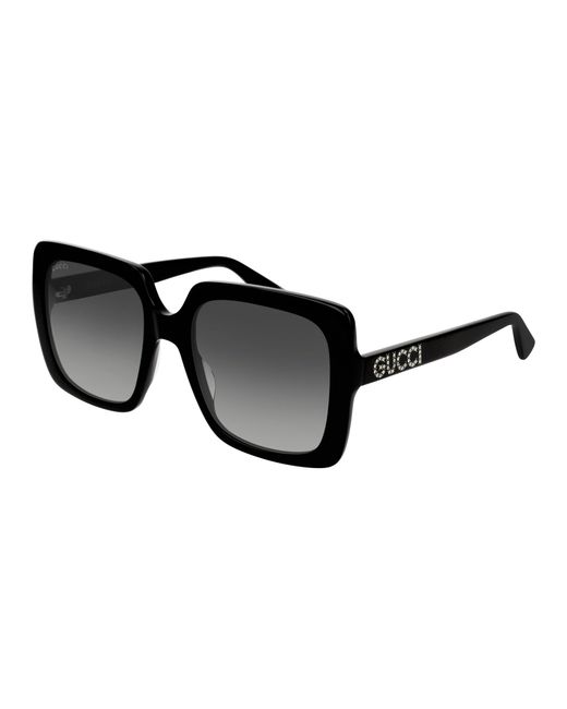 Gucci Black Gg0418S 001 Sunglasses Plastic Squared Normal
