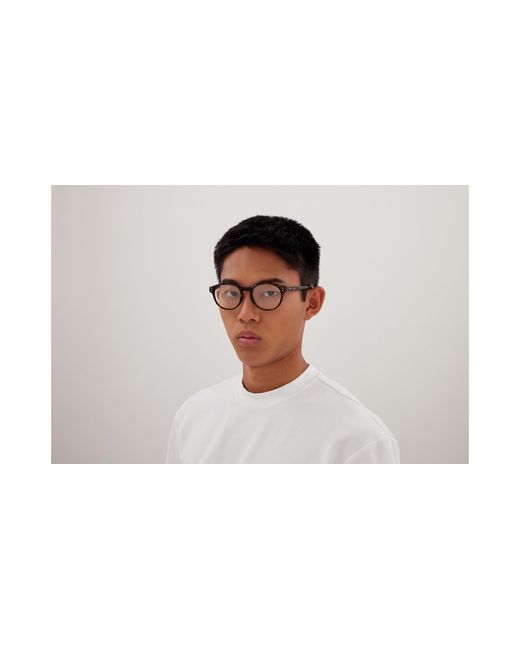 Gucci Black Gg1898Oa 002 Optical Frames Acetate Transparent Round for men