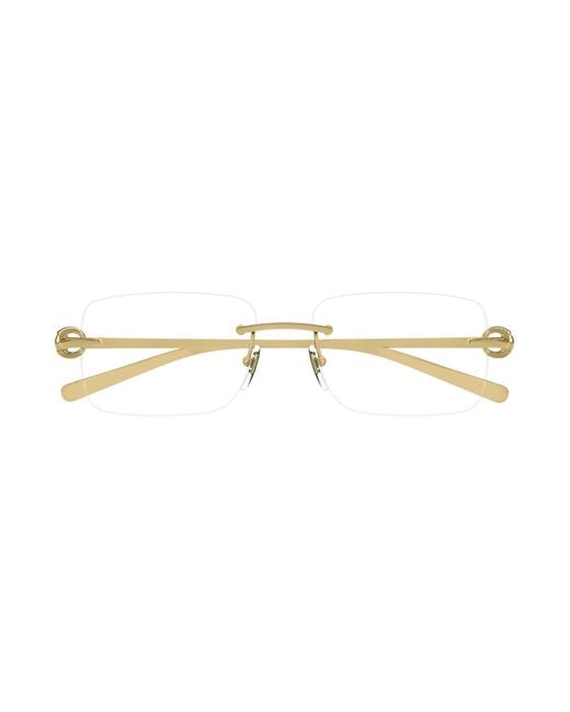 Gucci Black Gg1703O 003 Optical Frames Metal Transparent Squared for men