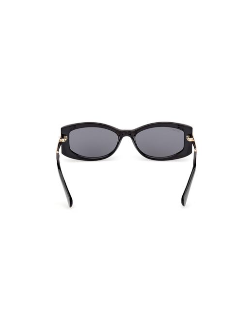 MAX&Co. Black Mo0144 01A Sunglasses Injected Smoke Squared Normal