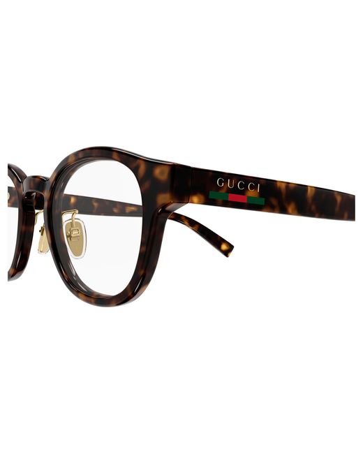 Gucci Black Gg1988Ok 002 Optical Frames Injected Transparent Round for men