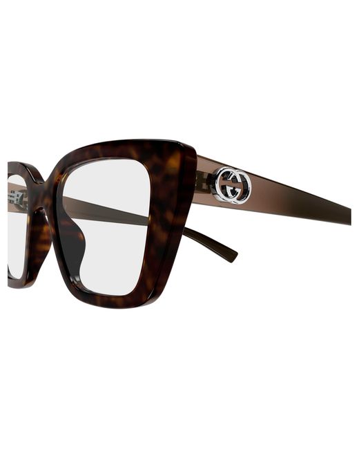 Gucci Black Gg2028O 002 Optical Frames Injected Transparent Cat Eye