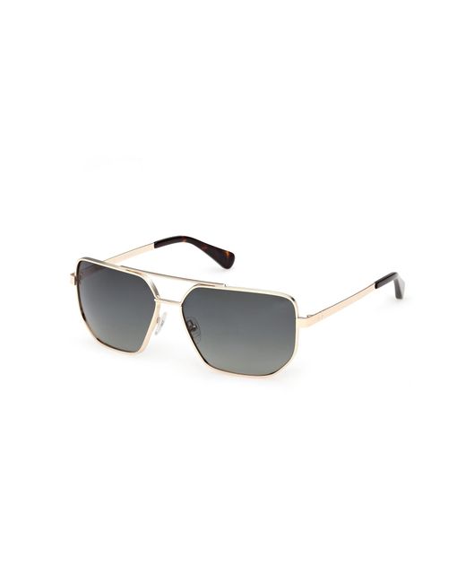 Timberland Black Tb00076 32R Sunglasses Squared Polarized for men