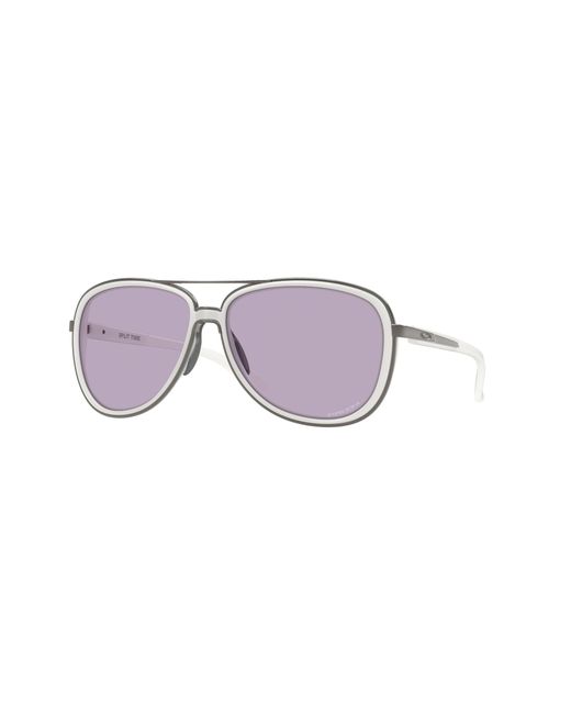 Oakley Black Oo4129 Split Time 412929 Sunglasses Metal Round Normal