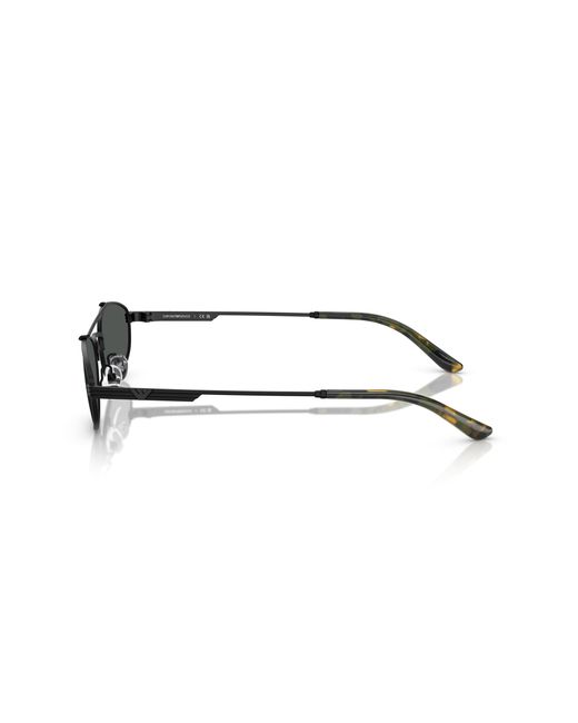 Emporio Armani Black Ea2157 300187 Sunglasses Metal Pilot Normal for men