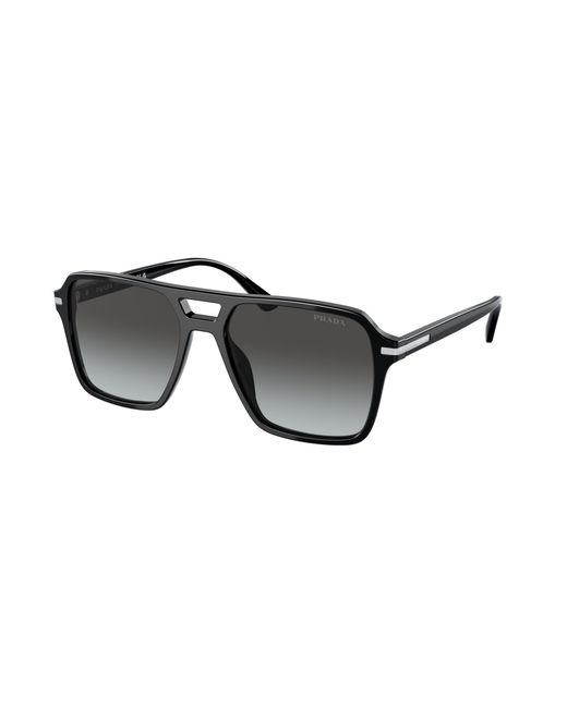 Prada Black Pr 20Ys 1Ab06T Sunglasses Acetate Pilot Normal Shaded for men
