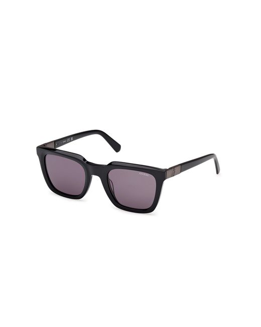 Guess Black Gu00279 01A Sunglasses Acetate Smoke Squared Normal for men
