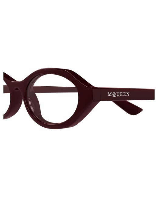 McQueen Black Am0559O 003 Optical Frames Acetate Transparent Round
