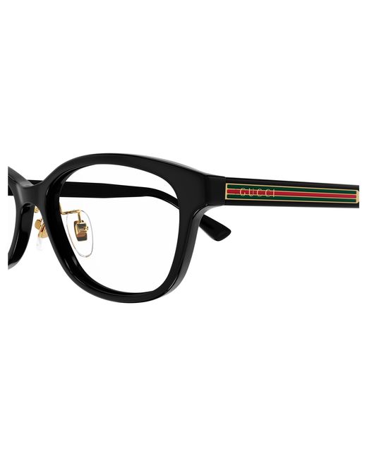 Gucci Black Gg1612Oj 001 Optical Frames Acetate Transparent Round