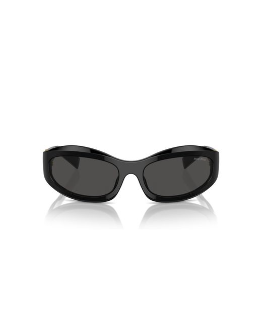 Miu Miu Black Mu 14Zs 16K08Z Sunglasses Acetate Geometric Normal
