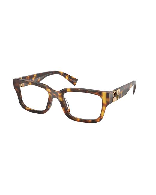 Miu Miu Black Mu 02Yv 14L1O1 Optical Frames Acetate Squared Normal