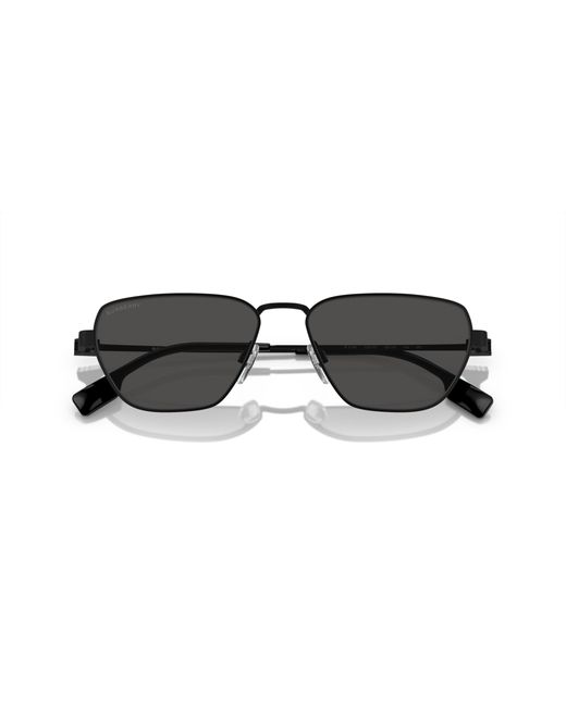 Burberry Black Be3146 100787 Sunglasses Metal Geometric Normal for men