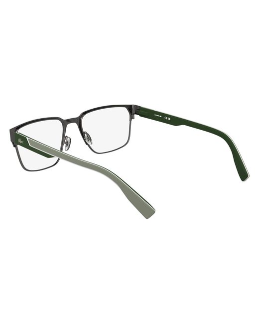 Lacoste Black L2306 035 Optical Frames Metal Squared Normal for men