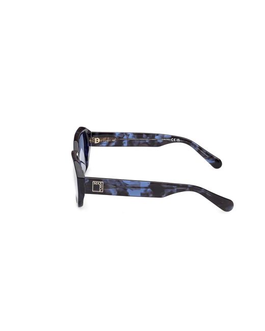 MAX&Co. Black Mo0126 55V Sunglasses Acetate Geometric Normal