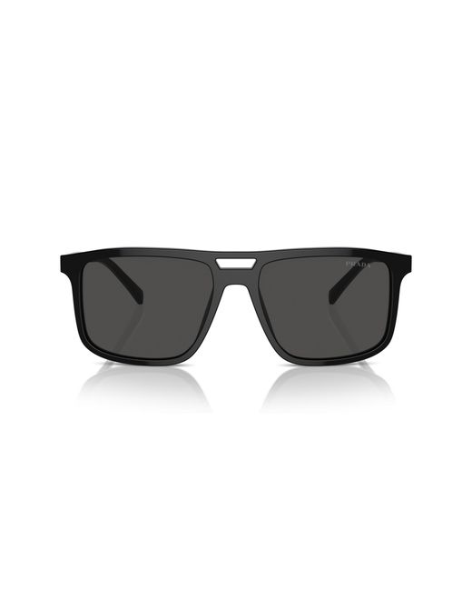 Prada Black Pr A22S 16K08Z Sunglasses Acetate Squared Normal for men