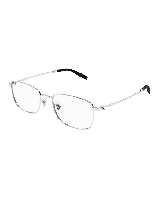Montblanc Black Mb0373Oa 001 Optical Frames Titanium Transparent Squared for men