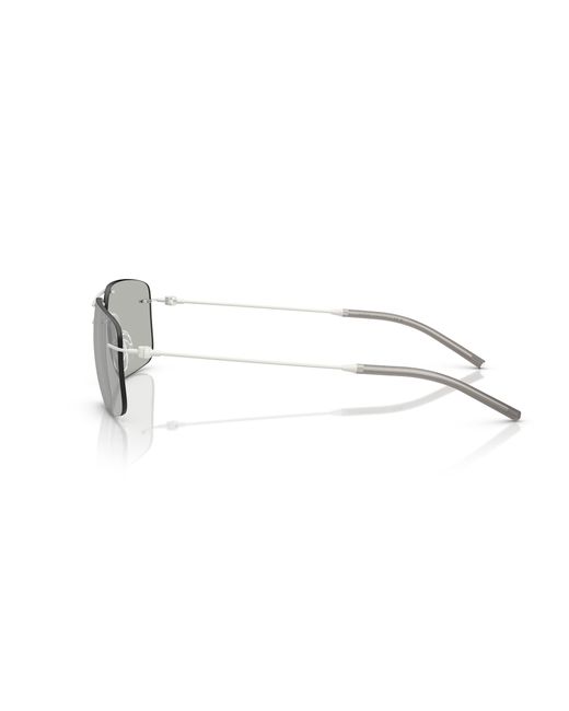 Moncler Black Me4003 Doppler 10048V Sunglasses Steel Squared Mirror