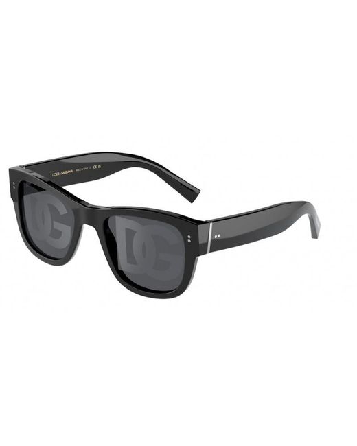 Dolce & Gabbana Black Dg4338 501/M Sunglasses Plastic Dark Squared for men