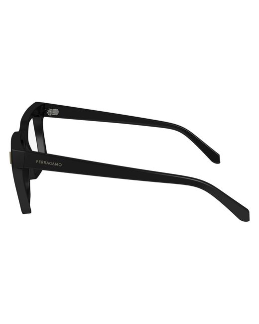 Ferragamo Black Sf2993 001 Optical Frames Acetate Squared Normal Normal