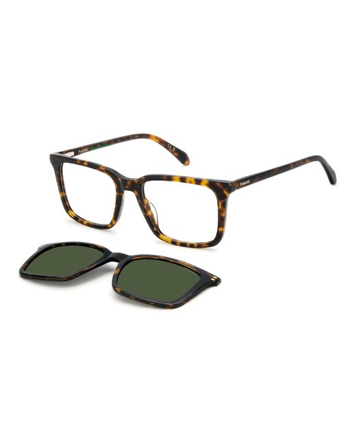 Polaroid Black Pld D604/C 086/Uc Optical Frames Acetate Squared Polarized for men