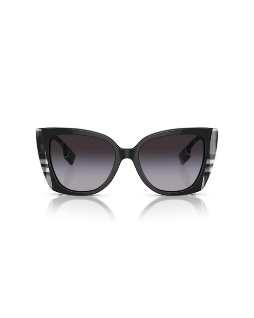 Burberry Black Be4393 Meryl 40518G Sunglasses Acetate Cat Eye Normal Shaded