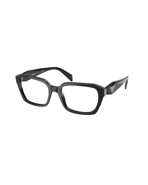 Prada Black Pr 14Zv 1Ab1O1 Optical Frames Acetate Transparent Geometric Normal
