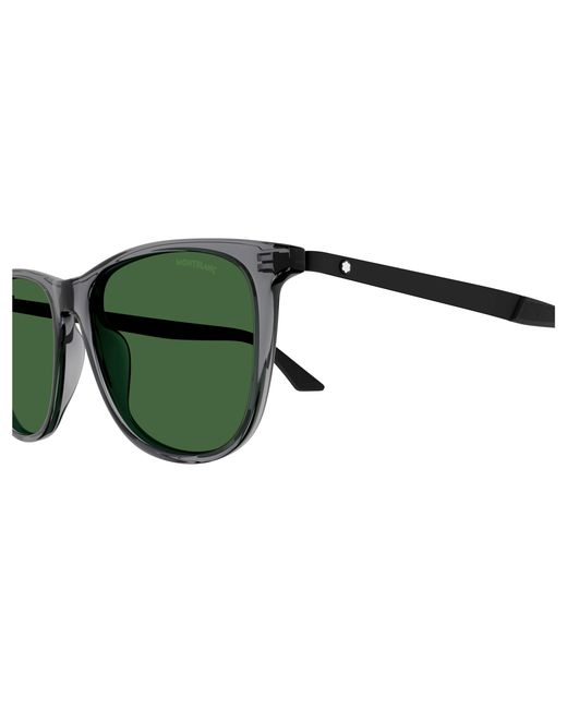 Montblanc Green Mb0330S 002 Sunglasses Acetate Squared for men